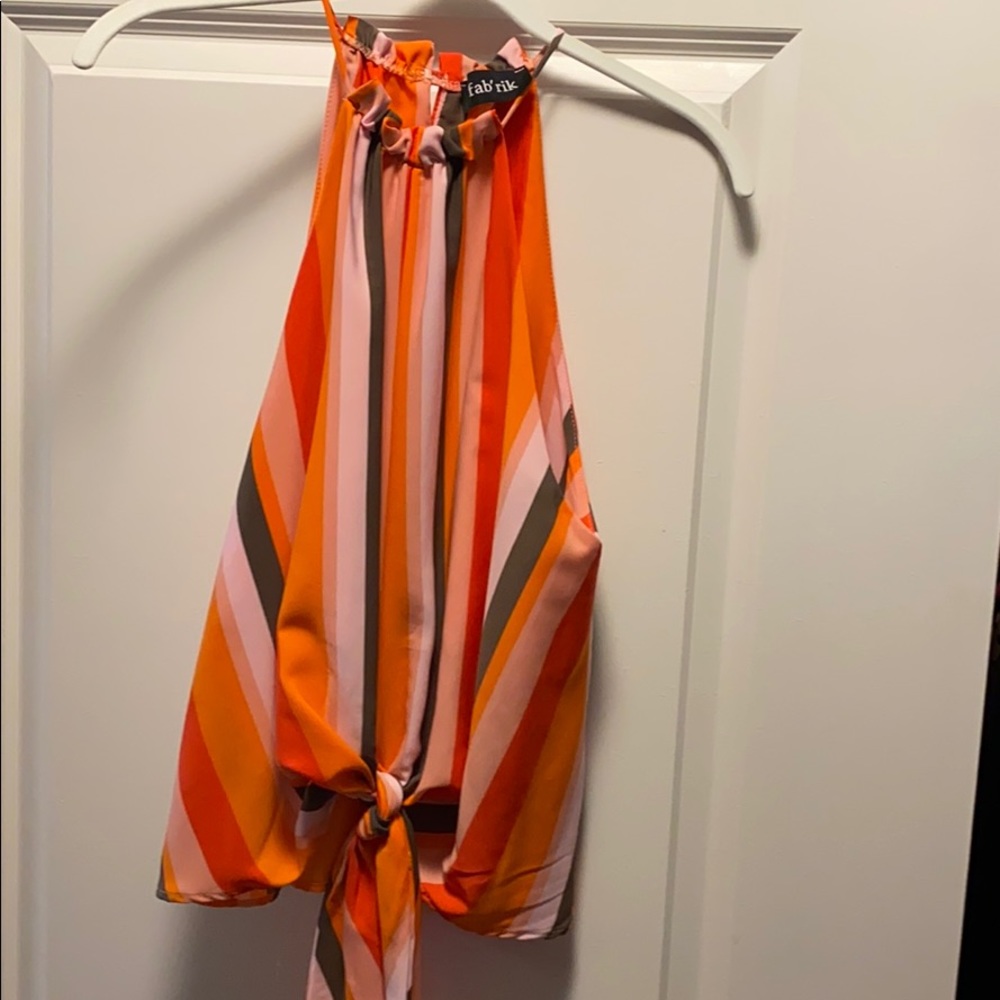 Striped halter tank